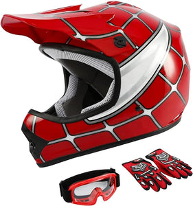 Youth Moto Cross Helmet Combo Pack