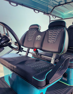 GOLF CART - VENOM LSV - 6 SEAT - TEAL / BLACK COLOR MATCH SEATS