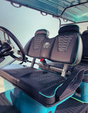 GOLF CART - VENOM LSV - 6 SEAT - TEAL / BLACK COLOR MATCH SEATS