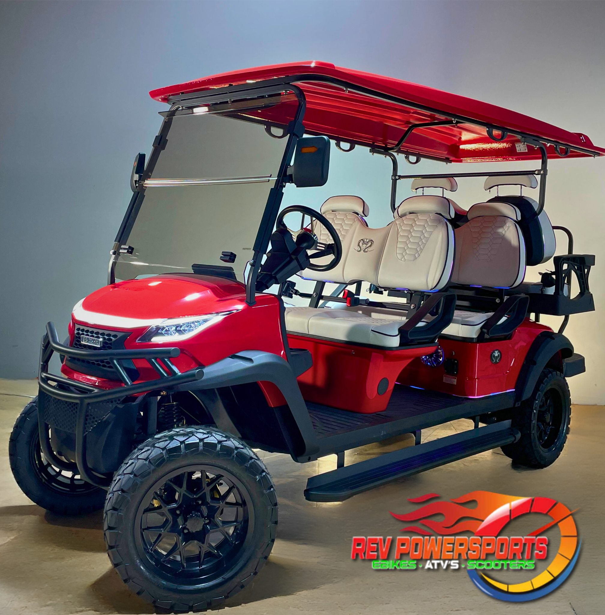 GOLF CART - Venom LSV - Red / White - 6 Person