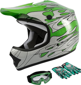 Youth Moto Cross Helmet Combo Pack