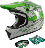 Youth Moto Cross Helmet Combo Pack